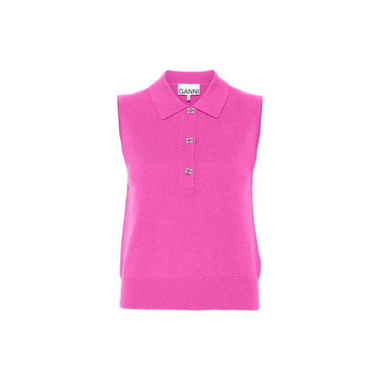 Ganni Wool And Cashmere Polo GA-8735481462996-M