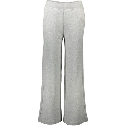 Gant Grigio Cotton Women Sweatpant in light gray, showcasing comfortable and stylish design for everyday wear.