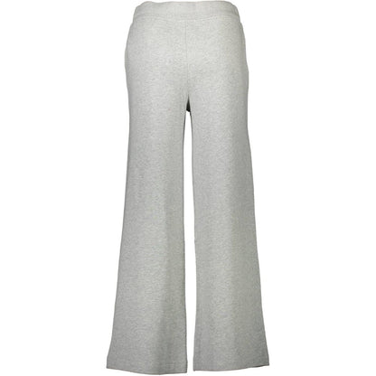 Gant Grigio Cotton Women Sweatpant in light grey color, back view.