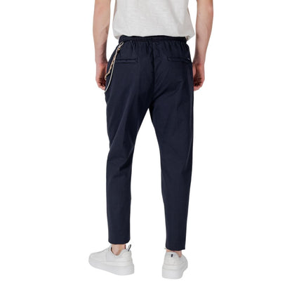 Gianni Lupo Blue Cotton Casual Pants