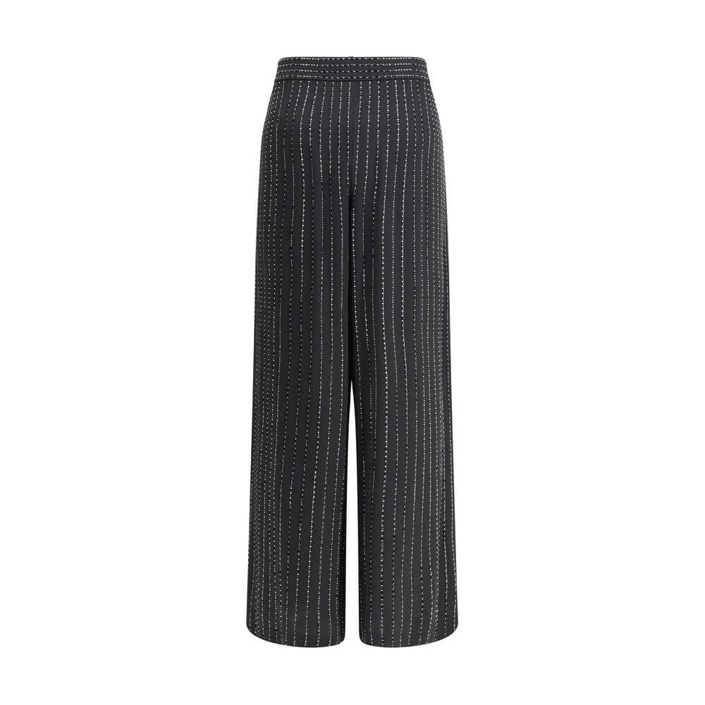 Giorgio Armani Black Silk Casual Pants