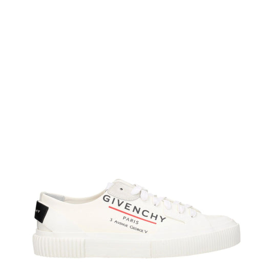 Givenchy Beige Fabric Low Top Sneakers with logos, lace-up closure, and rubber sole featuring a vintage and aged effect design.