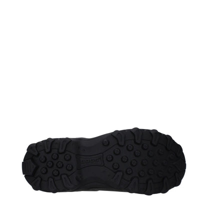 Sole view of Givenchy Black Cotton Ankle Boots, featuring a durable rubber sole with textured grip. MPN: BH604CH1QG001.