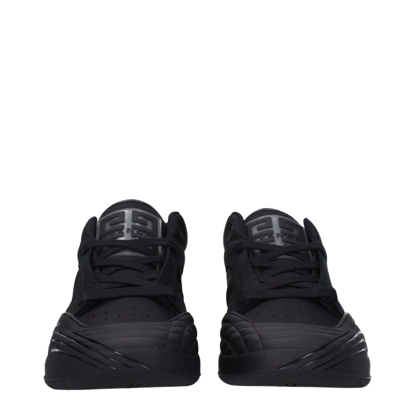 Givenchy Black Fabric Low Top Sneakers with front, side, and back logo, lace-up closure, rubber sole, round toe, low flat heel, MPN BH009KH1QA001.