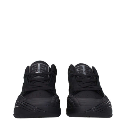 Givenchy Black Fabric Low Top Sneakers with front, side, and back logo, lace-up closure, rubber sole, round toe, low flat heel, MPN BH009KH1QA001.