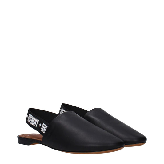 Givenchy Black Leather Slides GI-9474460156169-EU35/US5