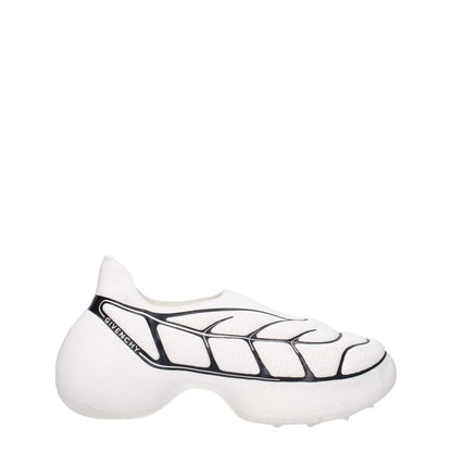Givenchy White Fabric Low Top Sneakers with side logo, casual style, fabric sole, mid heel, and round toe. MPN BH0076H1C6116.
