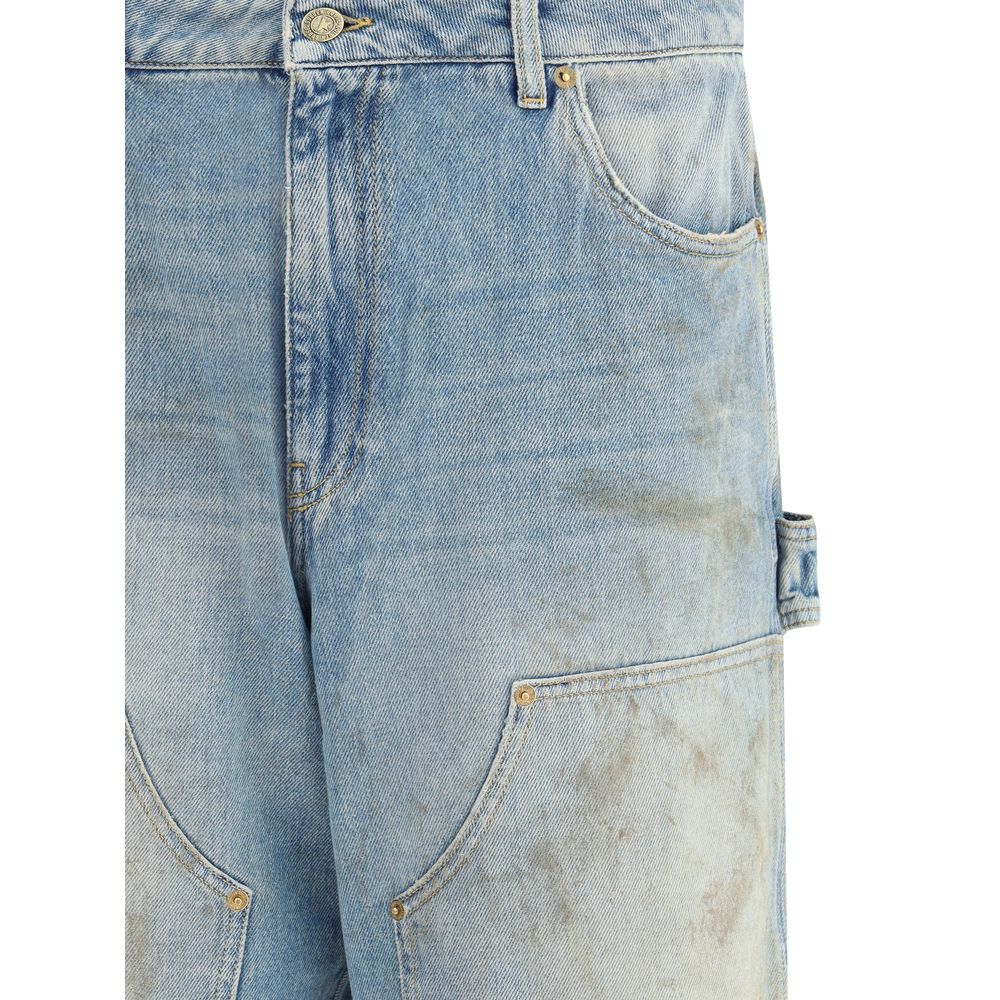 Golden Goose Light Blue Cotton Jeans Denim