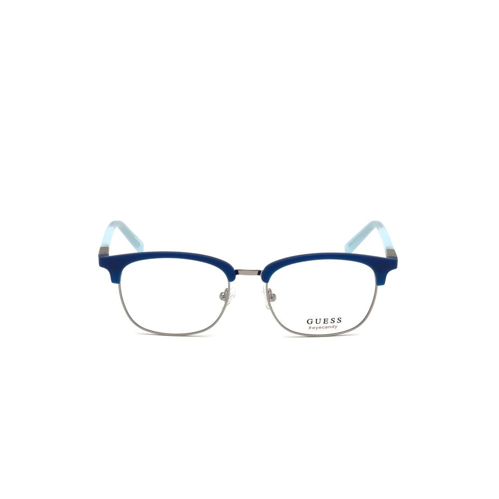 Alt Tag: Guess Blue Injected Frames unisex glasses, model GU3024-51091, matte blue, UV filter 3, size 51/17/135 mm.