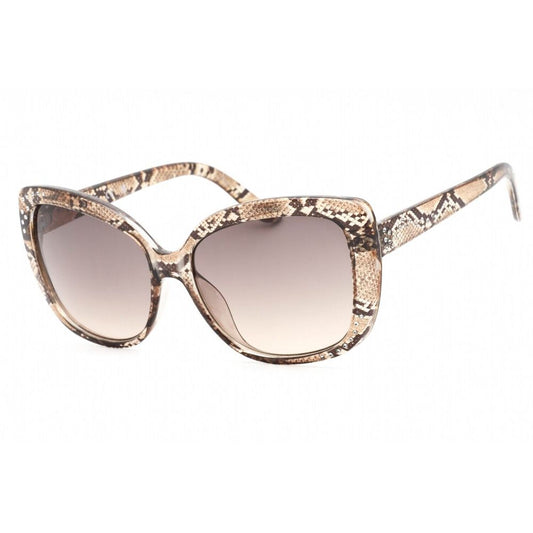 Guess Brown Resin Sunglasses with gradient lenses and snake-patterned frame, model GUESS WOMEN GF0383-45F, size 57/16/145 mm.