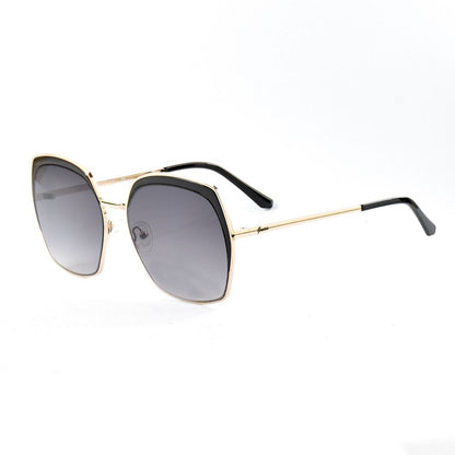 Guess Gold Metal Sunglasses with grey gradient lenses, model GF0410-5932B, featuring a modern design with a gold metal frame.