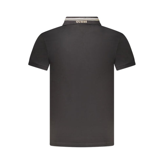 Guess Jeans Black Cotton Polo Shirt GU-39070-M
