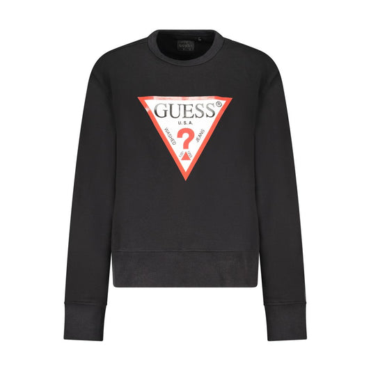 Guess Jeans Black Cotton Women Sweater GU-39651-XL