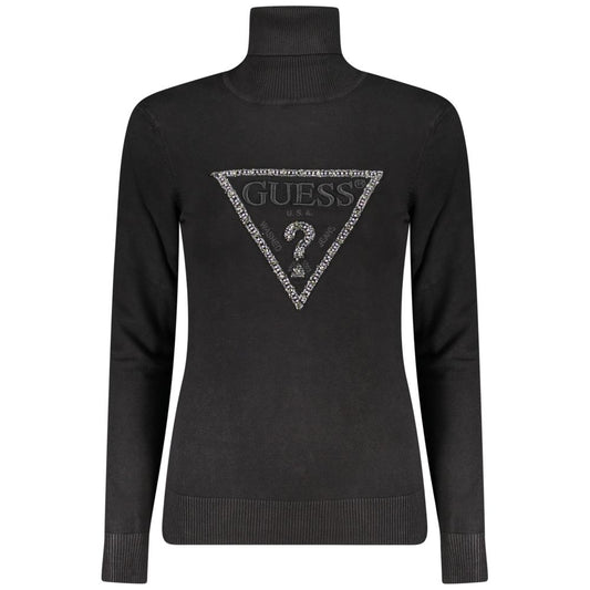 Guess Jeans Black Viscose Women Sweater GU-39640-S
