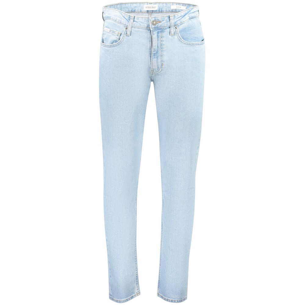 Guess Jeans Blue Cotton Men Jeans with slim fit and classic five-pocket design.