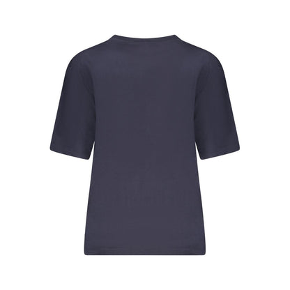 Back view of Guess Jeans Blue Cotton Women T-Shirt