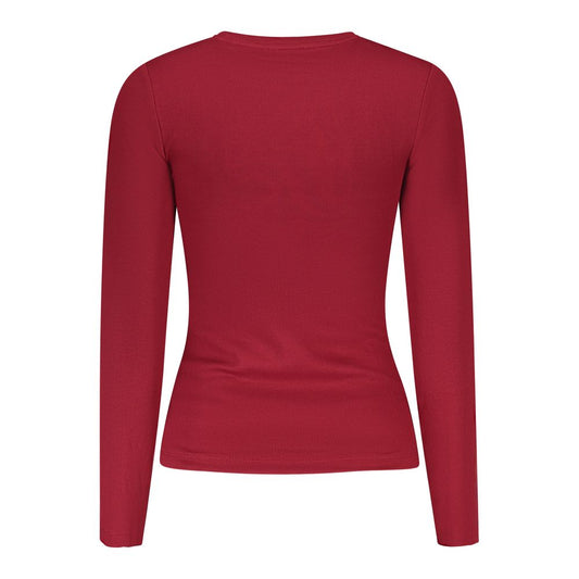 Guess Jeans Red Cotton Women T-Shirt GU-39647-XXL