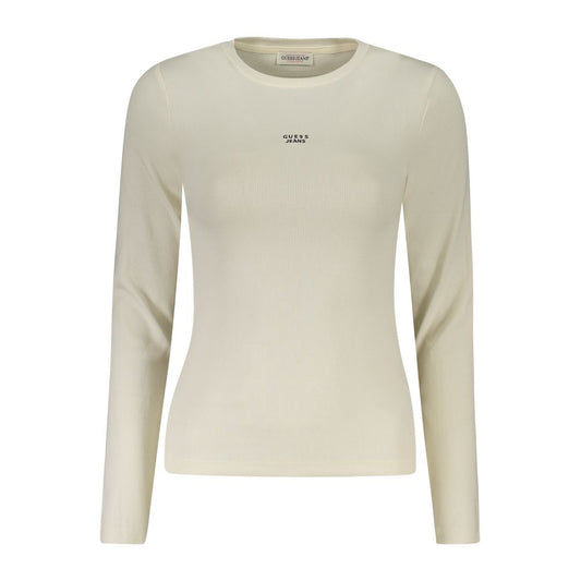 Guess Jeans White Cotton Women T-Shirt GU-39653-XL