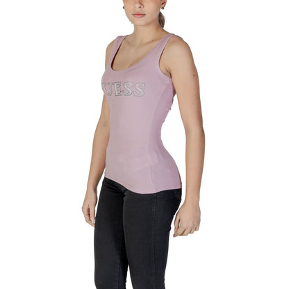 Guess Purple Cotton Tank Tops