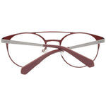 Alt Tag: Guess Red Men Glasses Frame aviator style with metal full-rim, spring hinge, red frame, size 50-19-140; includes branded case.