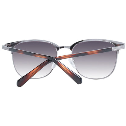 Guess Silver Metal Sunglasses with silver frame, grey gradient lenses, full rim style, size 54-18-145, 100% UVA & UVB protection.