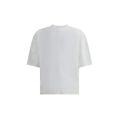 Back view of Haikure White Cotton T-Shirt showcasing its minimalist design and relaxed fit.