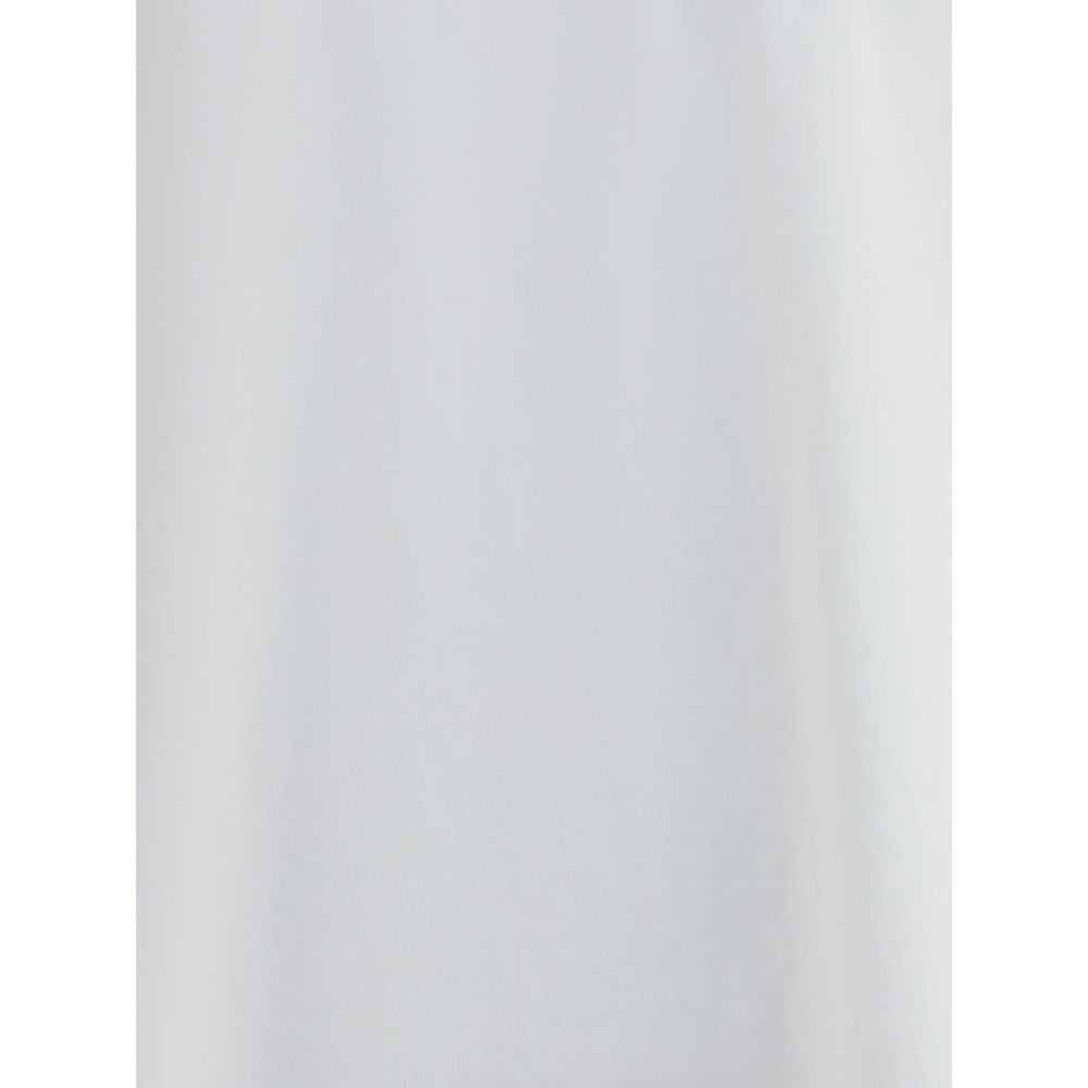 Haikure White Cotton T-Shirt with ribbed crew neck, relaxed fit, and dropped shoulders for a minimalist and contemporary urban style.