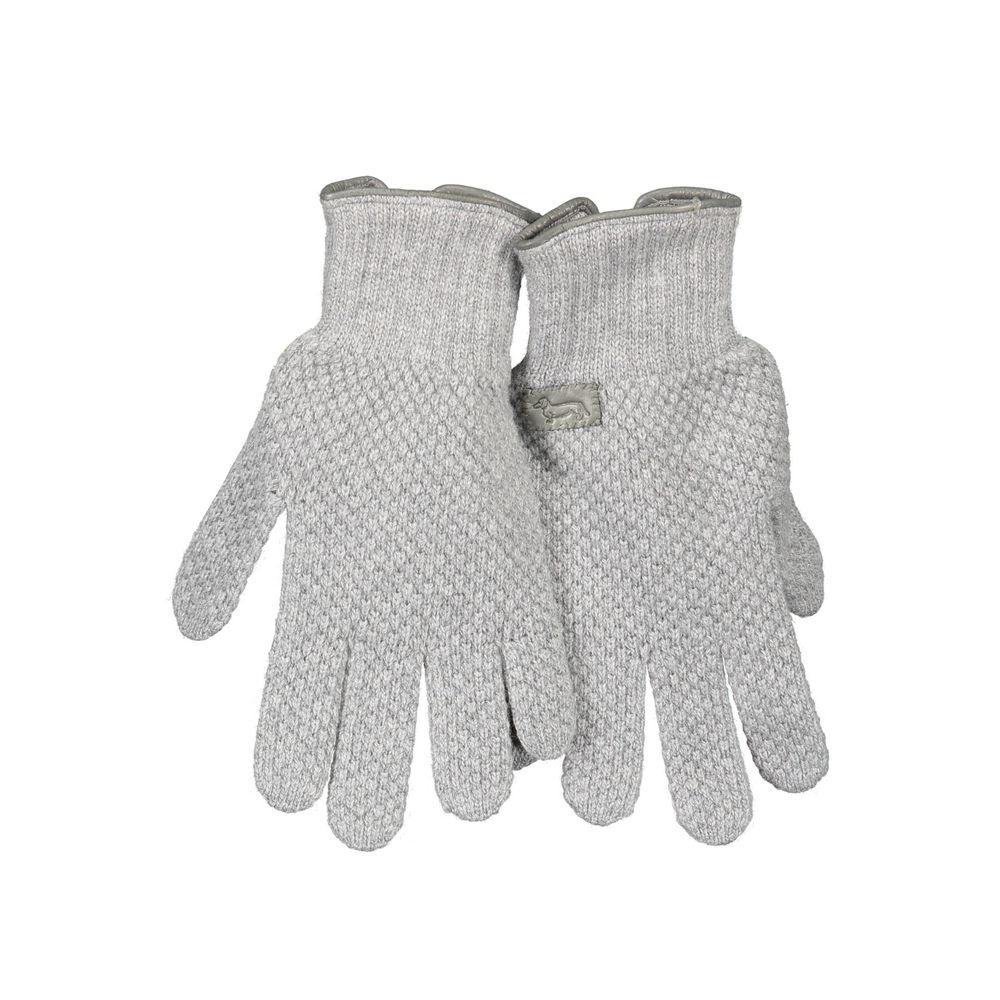Harmont & Blaine Grigio Lana Men Glove in light gray knit, showcasing refined design and premium craftsmanship for modern gentlemen.