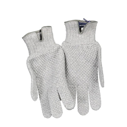 Harmont & Blaine Grigio Lana Men Glove in soft gray wool with textured knit pattern, ideal for modern gentlemen seeking style and comfort.