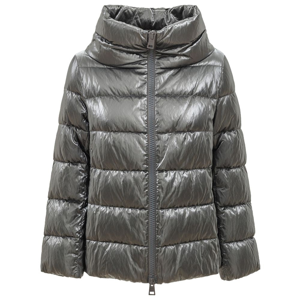 Herno Silver Viscose Jackets & Coat HE-7421668-IT42|M
