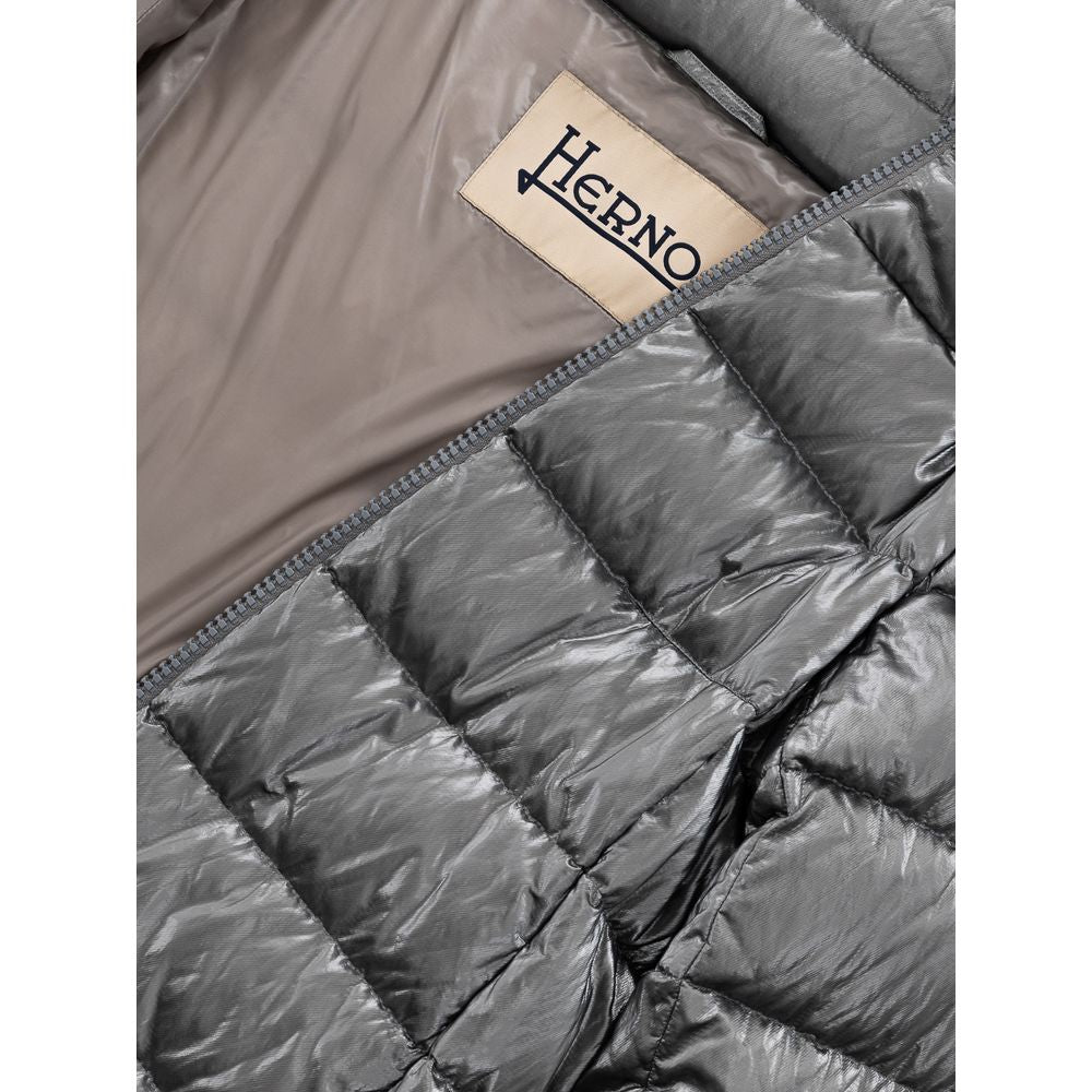 Herno Silver Viscose Jackets & Coat HE-7421668-IT42|M
