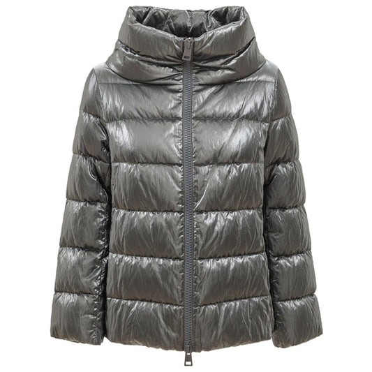 Herno Silver Viscose Jackets & Coat HE-7421668-IT42|M