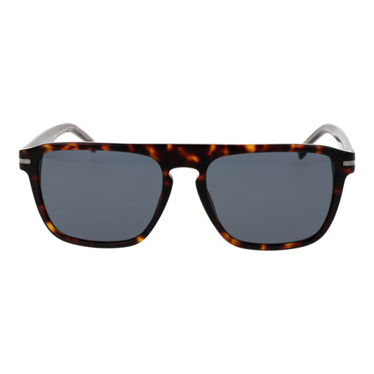Hugo Boss Brown Men Sunglass with grey lenses and full-rim acetate frame, model 56-17-145, offering 100% UVA & UVB protection.