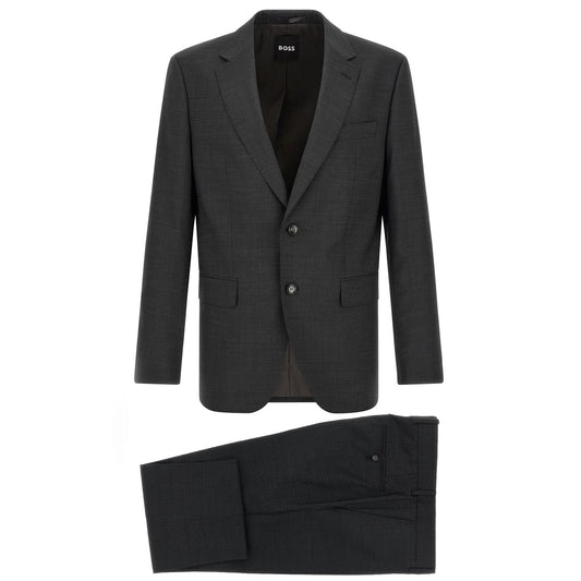 Hugo Boss Gray Virgin Wool Two-Piece Suit