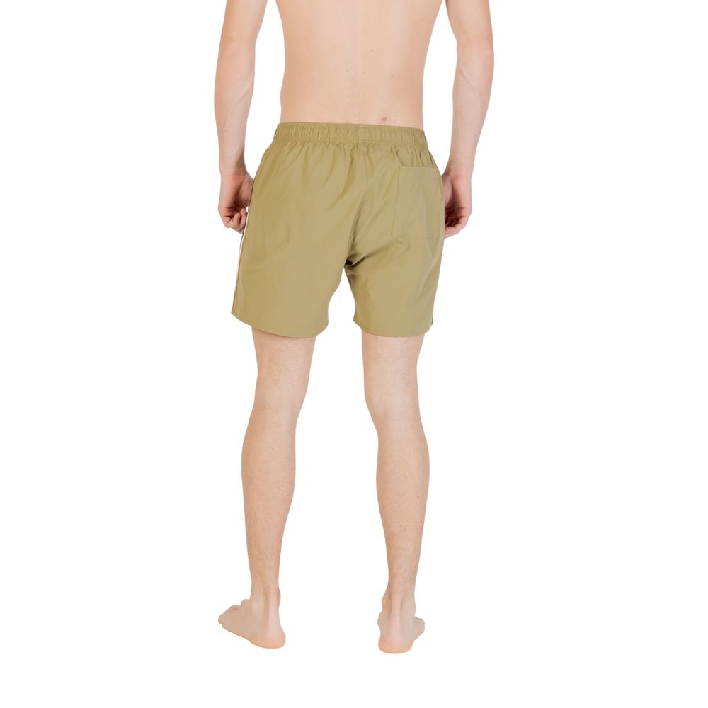 Hugo Boss Green Polyester Swim Shorts