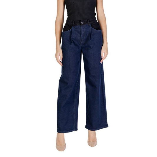 ICHI Blue Cotton Pant IC-15691701781-W28 | L32
