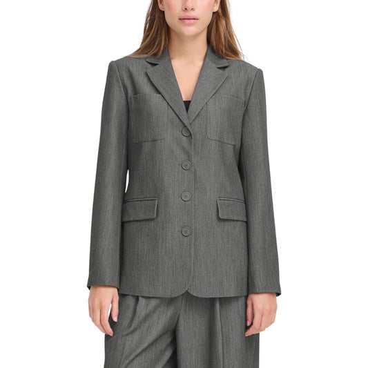 ICHI Gray Polyester Blazer 1728,71956299936,Blazers - Suits & Blazers - Clothing,Clothing,Gray,ICHI,IT36|XXS,IT38|XS,New with tags,Suits & Blazers - Clothing,Women