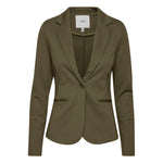 ICHI Green Polyester Blazer