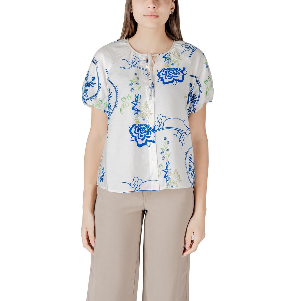 ICHI White Viscose Shortsleeve