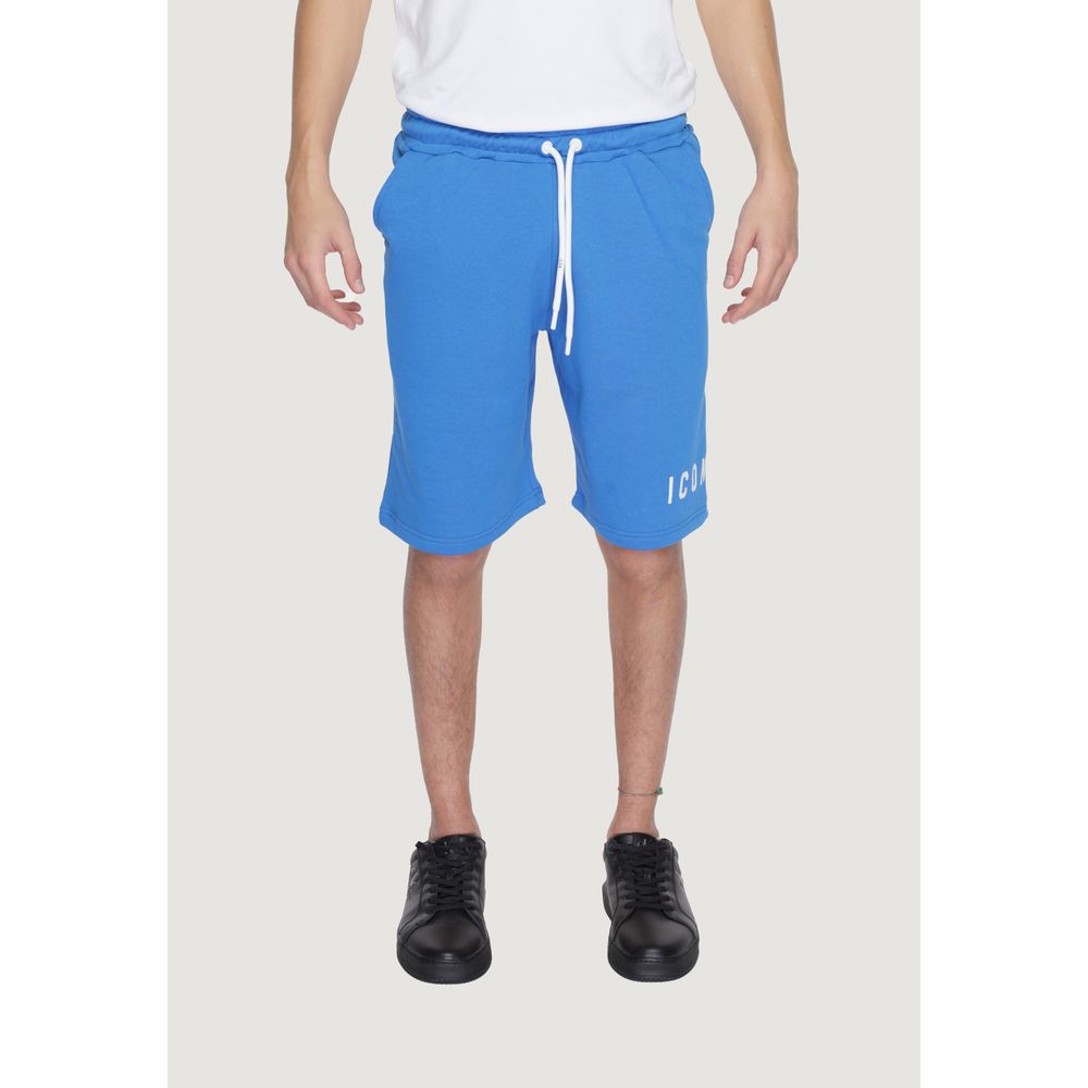 Icon Blue Cotton Bermuda Shorts
