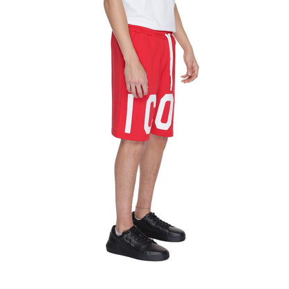 Icon Red Cotton Bermuda Shorts