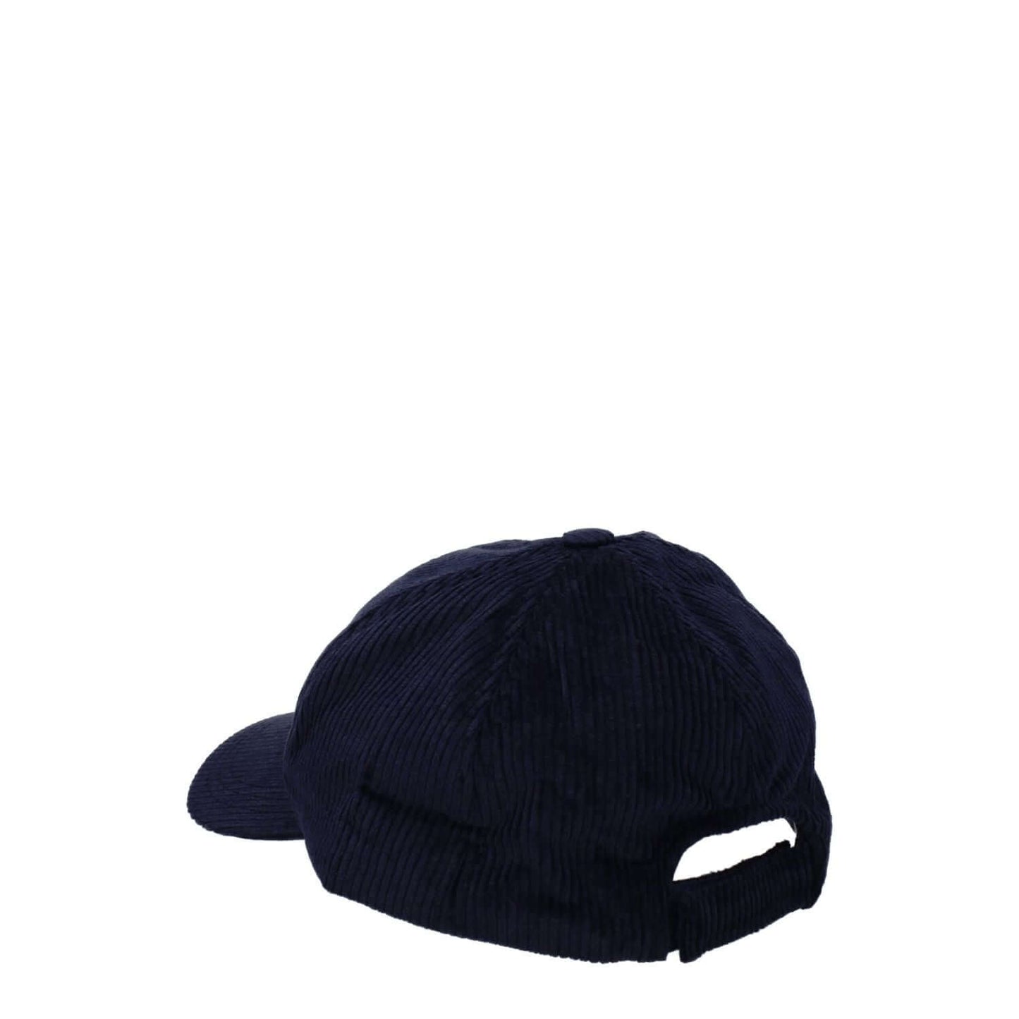Back view of Isabel Marant Blue Cotton Cap (Baseball Hat) featuring strap closure and midnight blue color.