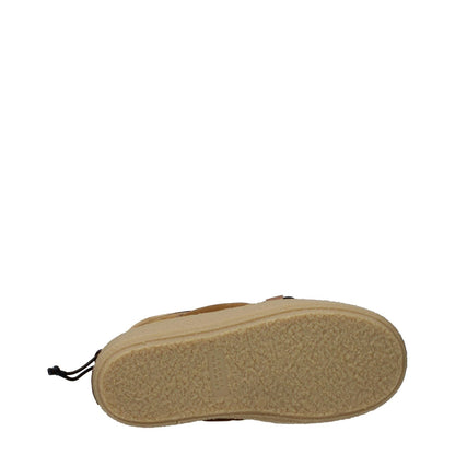 Sole view of Isabel Marant Brown Leather Ankle Boots with rubber sole and drawstring closure