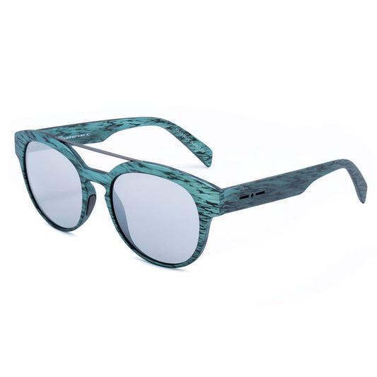 Italia Independent Green Acetate Sunglasses with mineral lens, 50/18/140mm. Stylish and modern eyewear for women.