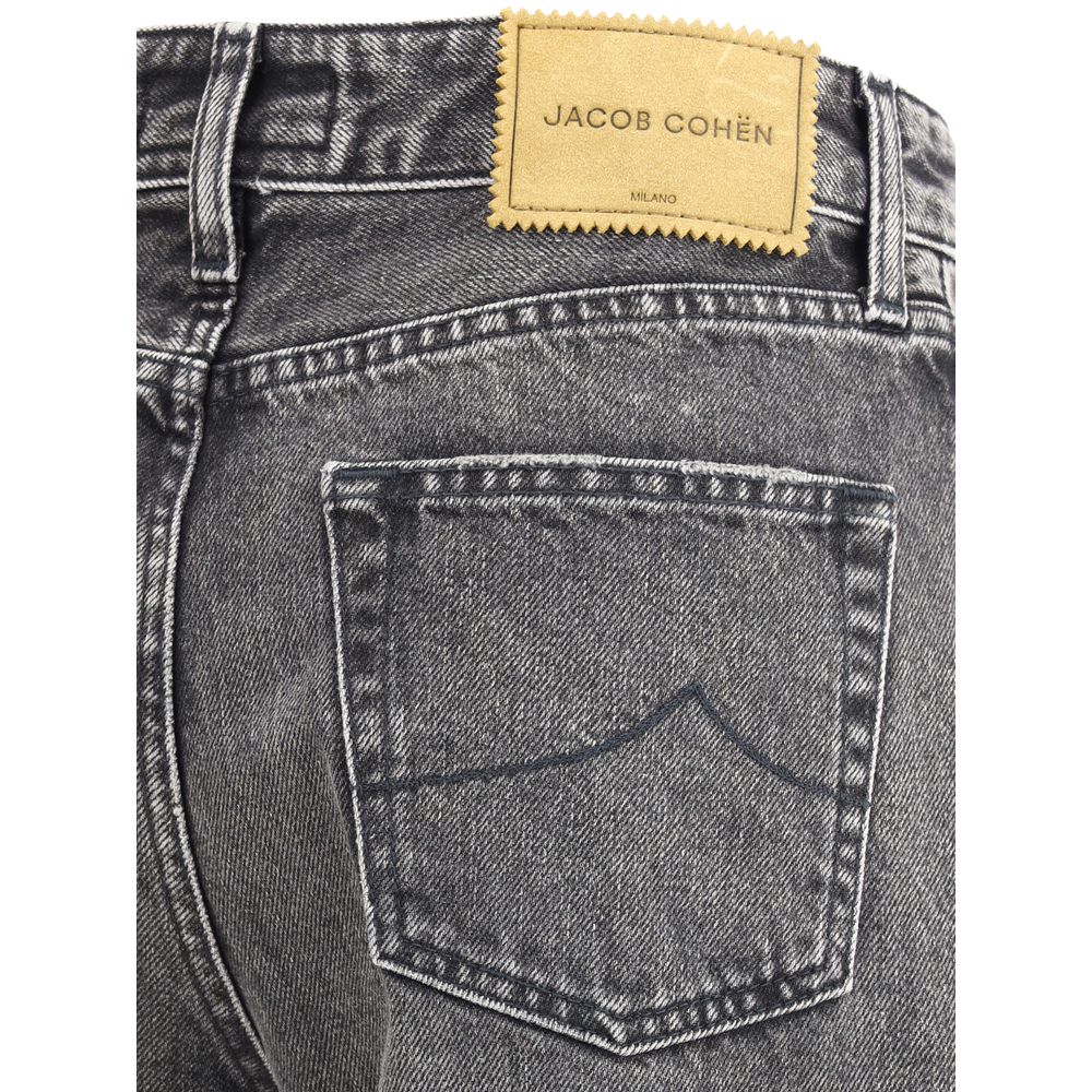 Jacob Cohen Gray Cotton Relaxed Fit Jeans