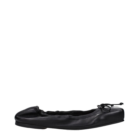Jacquemus Black Leather Ballet Flats JA-10027095458057-EU36/US6