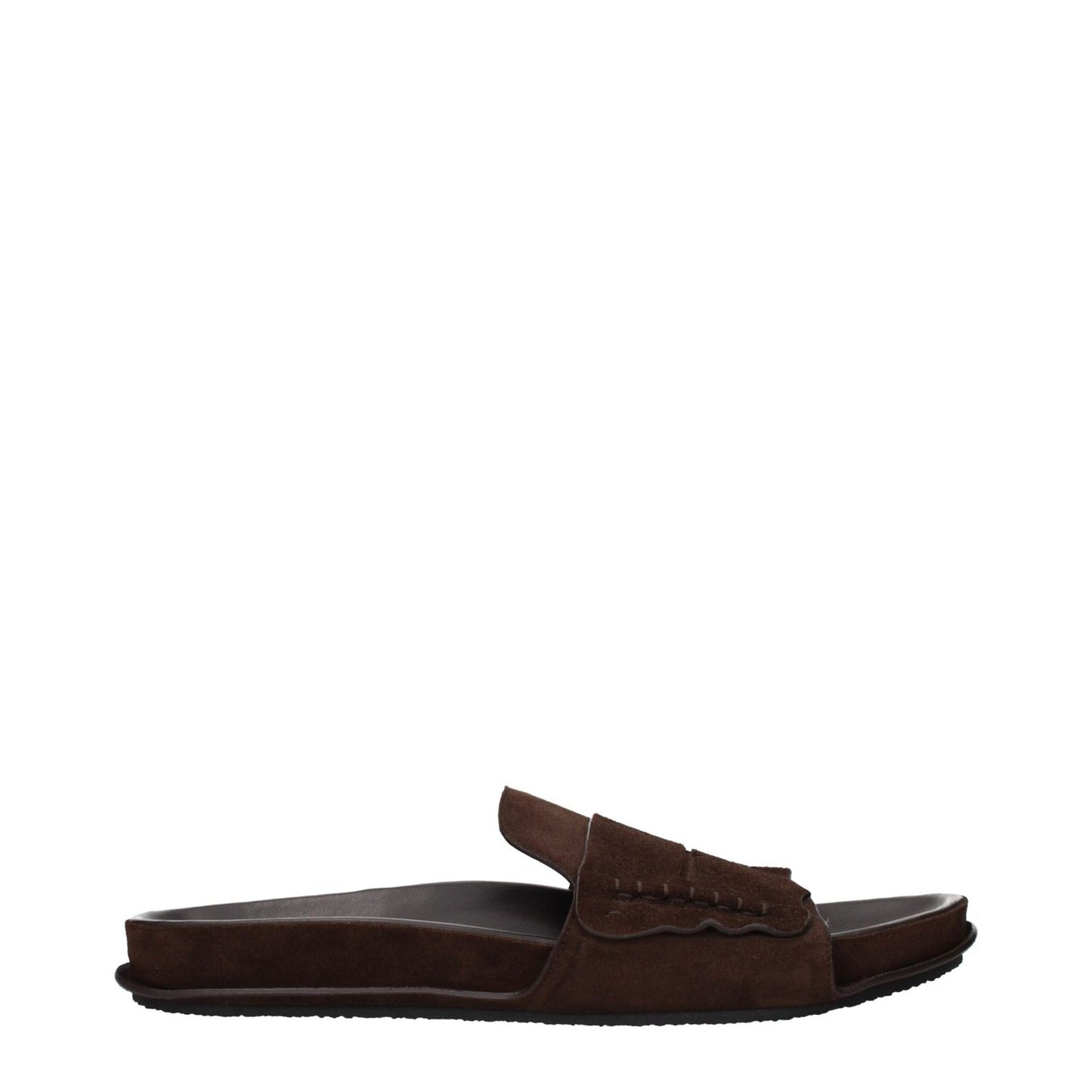 Jacquemus Brown Leather Slippers