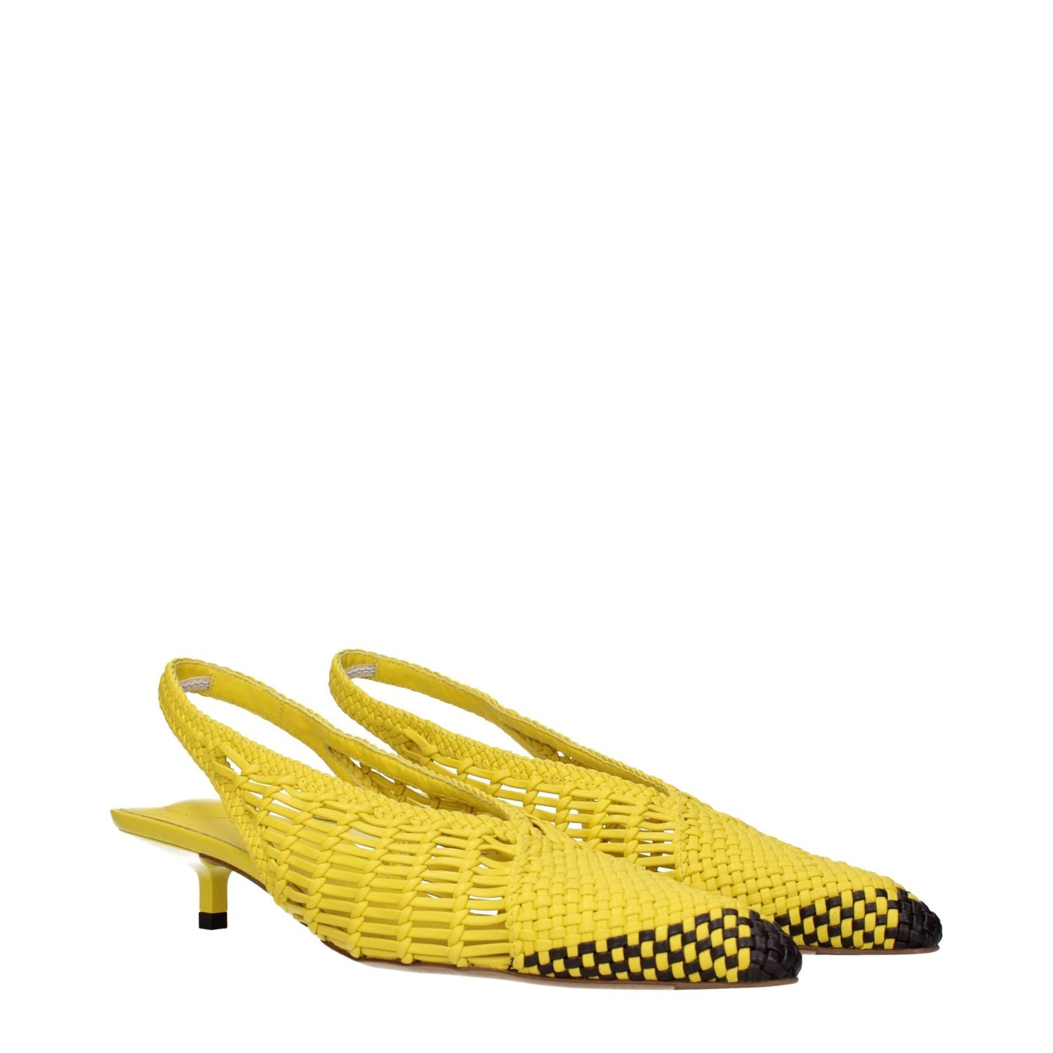 Jacquemus Yellow Leather Sandals
