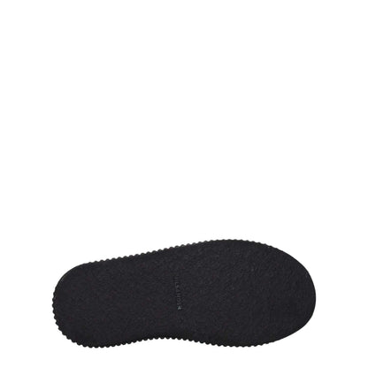 Sole view of Jil Sander Black Fabric Chunky Sneakers with rubber material and 5 cm wedge height.