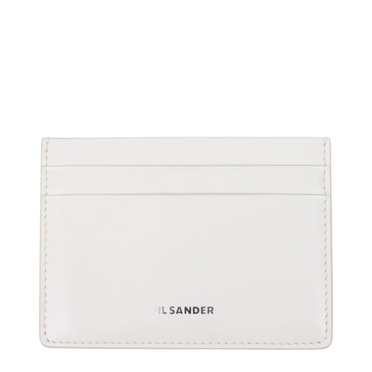 Jil Sander White Leather Cardholder